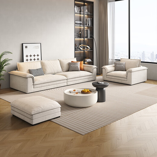 
Dipu Cream Style Technology Cloth Sofa Living Room Simple Small Apartment Extra Large Sit Deep Direct Cat Crack Sailboat 671 Sofa 1.8m LM Cat Crack + UTTP Honeycomb Sex Cotton