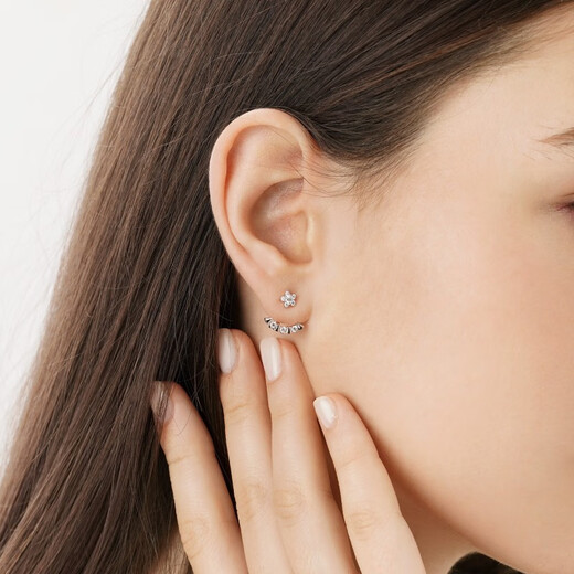 Chow Sang Sang Diamond Earrings DailyLuxe Snowflake Dance Pt950 Platinum Earrings Single 92333E Pricing