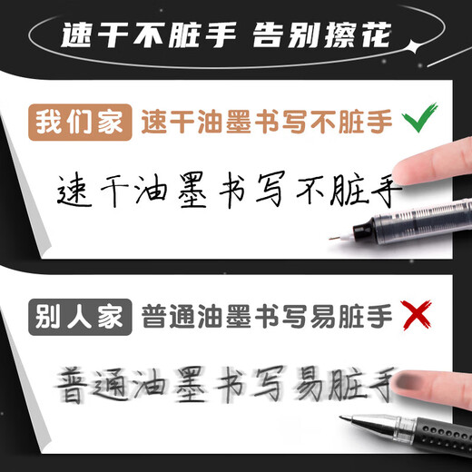 Licao schwarz 0,5mm Spritze gerade flüssiger Stift Schnelltrocknen neutraler Stift Spritzen Kopf Kohlenstoff gerade flüssiger Stift Signature Signature Stift Stift Wunderbares Yuan-Universum [6 Stücke]