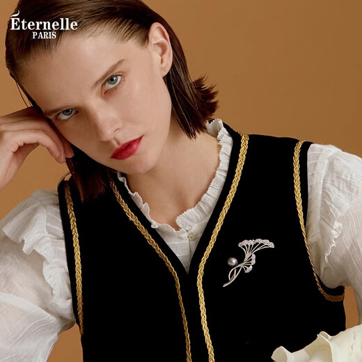 Eternelle French Eternal Bohemian Style Brooch Temperament Imitation Pearl Corsage Autumn and Winter Accessories Girl Birthday Gift