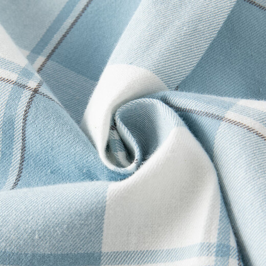 DAVE&BELLA boys' shirts, long-sleeved children's tops, children's plaid shirts, boys' clothes, spring new children's clothes, blue, in stock, 100 cm (recommended height 90-100cm)