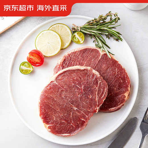 Jingdong Supermarket overseas direct pickled sirloin steak net weight 2.6Jin Jin is equal to 0.5kg (8-10 pieces) free 10 packs of black pepper sauce beef