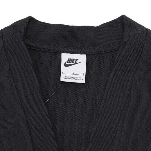 Nike (NIKE) men's knitted cardigan spring new trendy and casual stacked embroidered jacket FN3899-010 S
