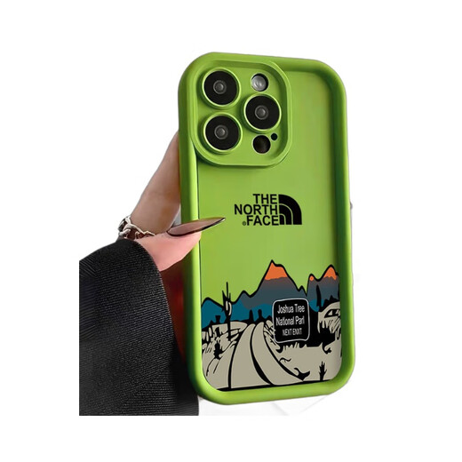 科博龙适用于苹果15promax手机壳新款iphone14感13pro潮牌北面12创 金钢砂精孔-炫酷黑-TDL加州公路黑A12604 iPhone 15