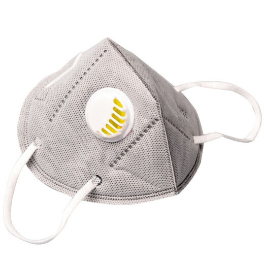 Wen Ying KN95 mask with breathing valve individually packaged activated carbon melt-blown cloth adult 6-layer breathable mask 80 pieces Kn95 gray with valve