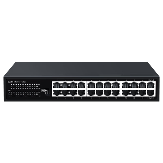 Lianguo Gigabit switch 5 ports 8 ports 16 ports 24 ports 100M enterprise-level home dormitory security monitoring network splitter splitter switch 24-port Gigabit switch 13 inches can be mounted on the rack