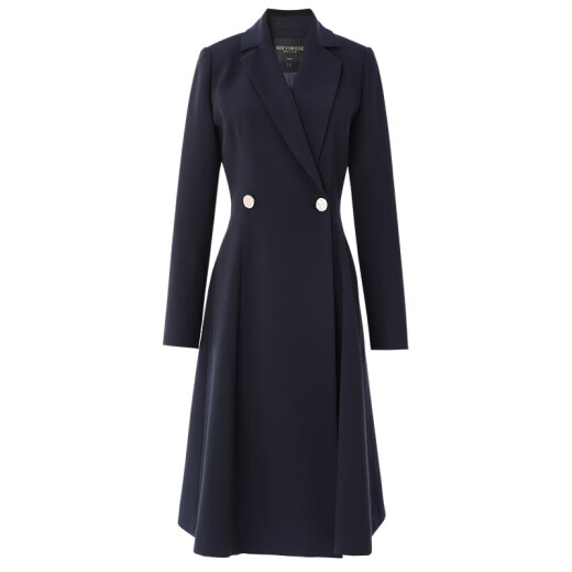 Roeyshouse Originalmantelkleid Frühling neuer Stil intellektueller ol roter schlanker Anzug Pendelrock 6187 Marine Blue 2xl