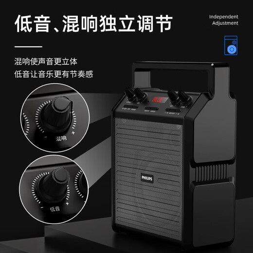 飞利浦（PHILIPS）SD50X户外蓝牙音箱广场舞音响舞台教学小蜜蜂扩音器手提便携式大音量小型音响 SD50X音响 手持麦版