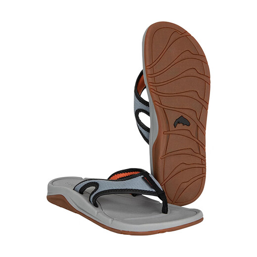 SIMMS Challenger non-slip flip-flops beach shoes fashionable and comfortable upstream fishing shoes for men silver gray 41