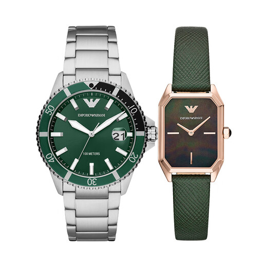 Emporio Armani Watch Ladies Männer europäische und amerikanische Uhren Fashion Casual Vielseitiges Paar Uhren ein Valentinstagsgeburtstagsgeschenk für Freundin AR11338+AR11149