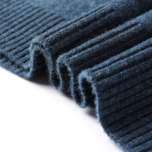 Hengyuanxiang solid color pullover men's autumn clothing new half-high zipper collar sweater men's pure wool sweater casual sweater 152268 medium gray M 170