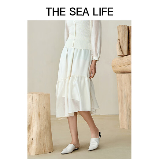 THE SEA LIFE欧海一生 荷叶边半身裙春季别致XC15262 冰淇淋色 S