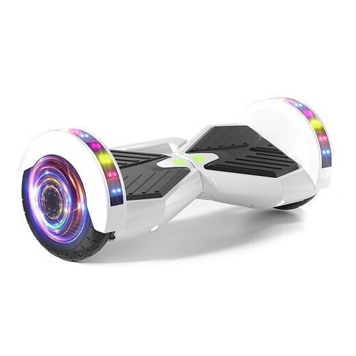 Babysir balance car for children, two-wheel electric, 3-6-12 years old, parallel car for adults, off-road intelligent self-balancing body-sensing car. The store manager highly recommends the classic white flash wheel + Bluetooth