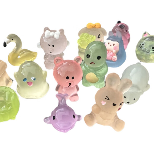 笨笨贝贝夜光立体卡通盲袋微缩动物模型盲盒摆件小奖品儿童新年礼物玩具 夜光立体卡通盲袋【随机20个装】