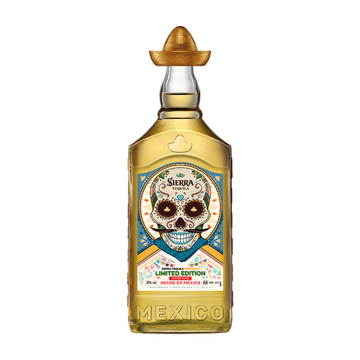 SIERRA万圣节幸运帽特别版金色龙舌兰tequila38%vol烈酒墨西哥进口700ml 金标 700mL 1瓶 单瓶装