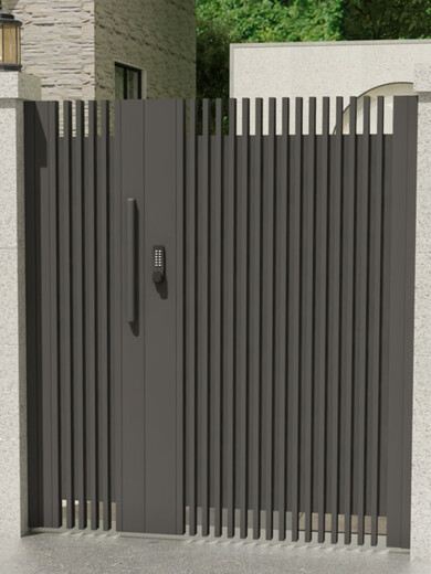 金赋顺别墅庭院大门双开门铁艺乡村庭院子门单双开不锈钢花园小区铝合金 款1（常规铁艺/平）