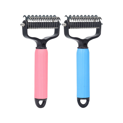 Luhid Knot Opening Comb Pet Hair Comb Long-haired Dog Comb Long-haired Cat Comb Knot Opening Magic Dog Comb Cat Comb Blue 17 Tooth Suitable for Large Dogs and Long-haired Cats