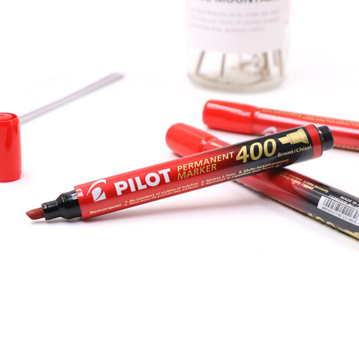 PILOT oil-based marker, cutter type, easy-drying box-head pen, logistics large-character pen SCA-400 red