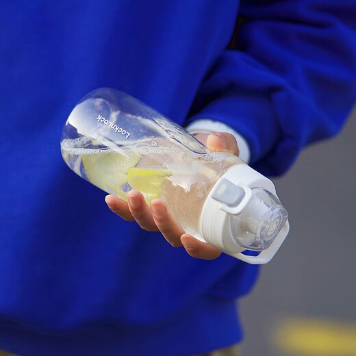 LOCK&LOCK Shark Cup Sports Water Cup Tritan Portable Male and Female Student Plastic Cup Camping Outdoor Water Cup 650ml Blue-ABF975BLU- 650ml