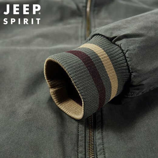 JEEP SPIRIT Jeep Jacket Men's Jacket Men's Autumn and Winter Stand Collar Washed Reversible Casual Men's Top Dark Blue 2XL