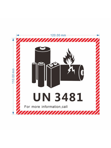 ABDTUN3480/3091/3481 new version of lithium-ion metal battery label aviation explosion-proof warning label air transport sticker 1 sticker is printed and customized