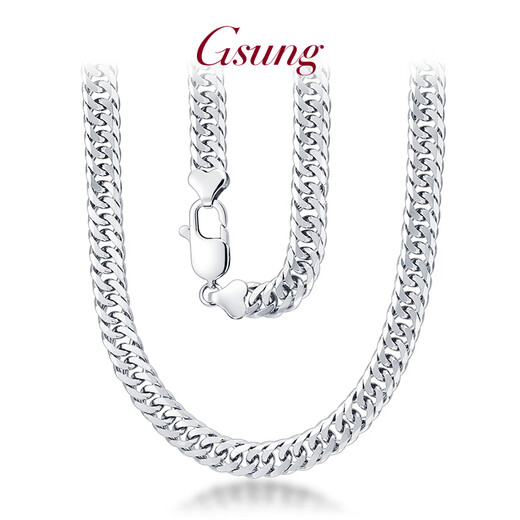 GsunG platinum necklace men's PT950 new Xiping chain atmospheric platinum horsewhip chain wide tank chain men's necklace priced by gram contact before bidding