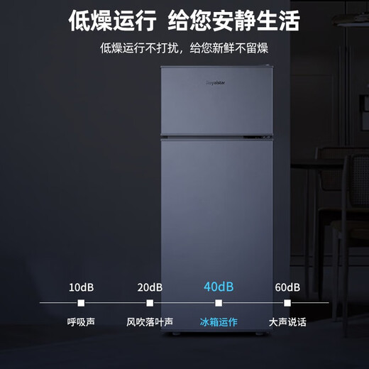 Royalstar Double Door Refrigerator Small Mini Class 1 Energy Efficiency Refrigerator Freezer Rental Household Refrigerator 86A158 Class 1 Energy Efficiency, About One Electricity in Three Days