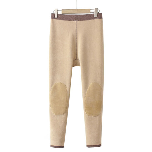 An Zhenxue warm clothes for the elderly, grandma clothes, autumn and winter clothes, middle-aged and elderly women's clothes, mother clothes two-piece set 4055-860 Khaki 3XL recommended 120-140Jin Jin equals 0.5 kg