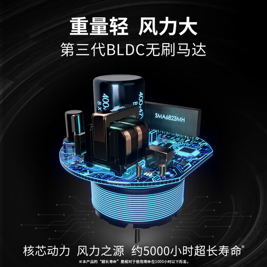 Fire Phoenix Hair Dryer 5610H High Speed Hair Dryer Home Hair Salon Grade 2400W High Wind, Quick Drying, Low Noise Barber Shop Special Constant Temperature Hair Care Hair Dryer Titanium Gray