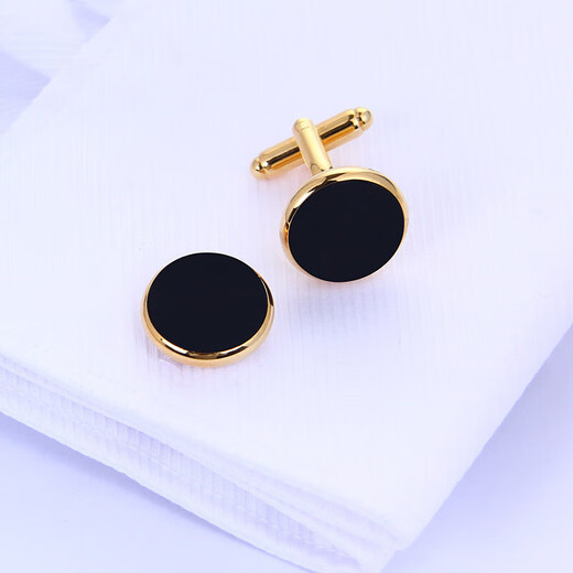apatia men's cufflinks French shirt sleeve nails men women's simple gold silver shirt cuff button gift box black silver edge XK1728B