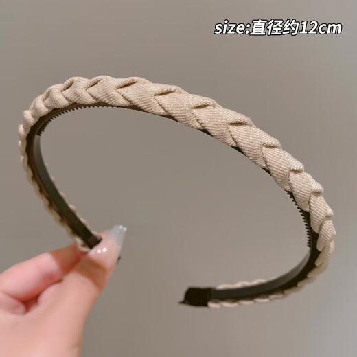 BARY REEF simple hair pressure headband women's face wash special hairband women's non-slip broken hair hairpin 2024 new headwear black braided hairband