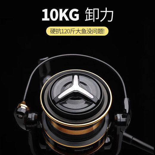 Yijiu EA12-axis all-metal fishing wheels, fishing wheels, spinning wheels, fishing rods, fishing reels, far-pitched wheels, sea pole wheels, GS4000 [semi-metal]