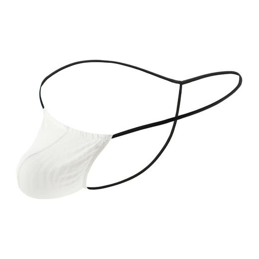 Long Night Thong Men's Corrugated Personalized Low Waist Leaking Buttocks Thin Strap Comfortable Breathable Sexy Underwear Gray M