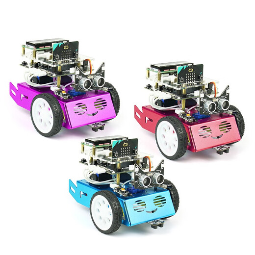 CreateBlock microbit V2编程遥控机器人图形化智能小车Python教育 A套餐：标准套餐紫色 不含microbit主板