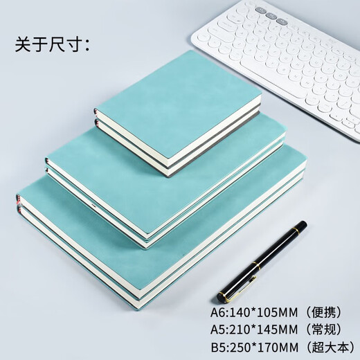 Ziyuan Schafsleder-Notizbuch, A5-Notizbuch, kann individuell angepasst werden, verdickter Notizblock, Business-Notizbuch aus schwarzem Leder, Arbeitsnotizbuch, Büro, einfaches Tagebuch, Text, Kunstdruck, Logo, tragbar, Retro, A6, Marineblau, 160 Seiten