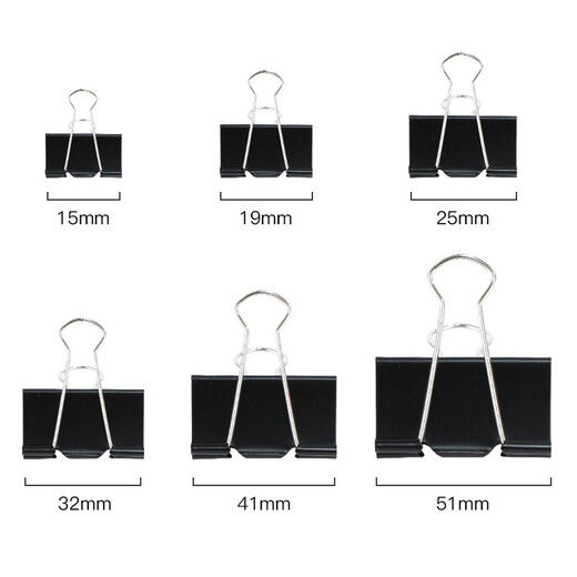 Deprint 25 mm mittelschwarzer langer Schwanzclip Mehr als 3890 Spezifikationen Paper Ticket Clip Metall Clip Swallow Heck Clip Student Test Papierschiff