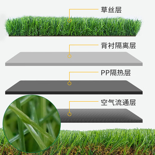Kaosen imitation lawn carpet, artificial plastic mat, kindergarten football field green decoration, fake green plant, artificial green turf simulation, 1.5 cm adhesive-free engineering grass 50 square meters