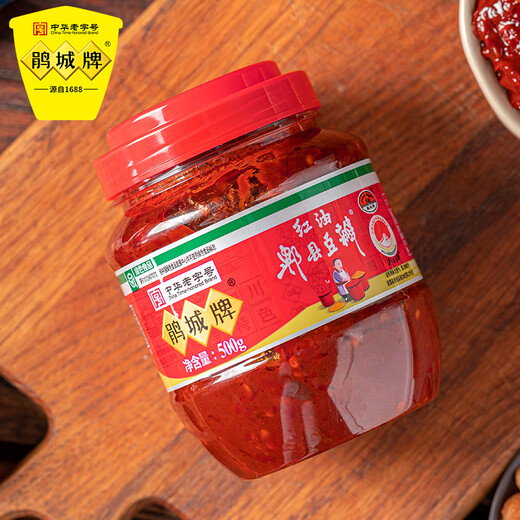 Juancheng Brand Pixian Doubanjiang Red Oil 500g Chili Sauce Sichuan Sauce Chinese Time-honored Brand