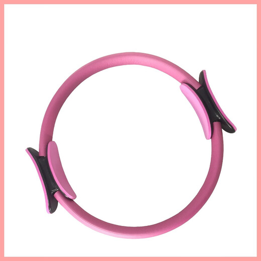 Langwei Pilates circle, yoga circle, weight loss, slimming leg, resistance circle, shaping yoga equipment, exercise, weight loss, fitness yoga ring, anti-slip model - peach pink - resistance about 6 kg