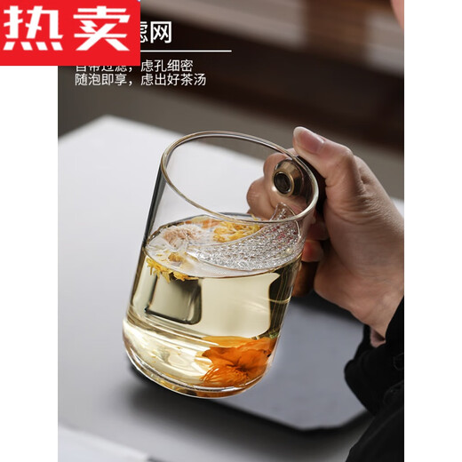 Tuojin Deutsch importiert Qualität Deutsch importiertem Halbmondbecher für grüne Tee Spezialglas Tasse mit Griff für den persönlichen Haushaltsgebrauch 9207 Crescent Water Cup 450 400 (ausgenommen) -600 (enthalten)