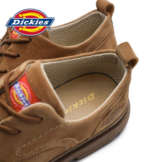 Dickies work shoes casual leather shoes men's summer new men's shoes low-top British Martin big-toe shoes men's brown 41