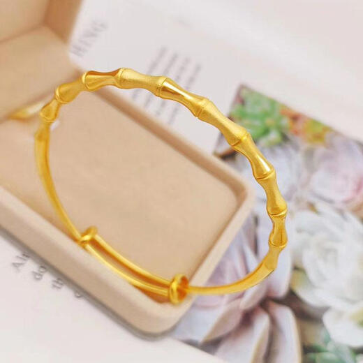 Manshuai Baby Bracelet Gold Bamboo Joint Bracelet 3d Bracelet en or dur Gol 999 Baby Full Moon Bracelet complet Childre