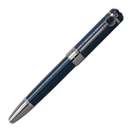 万宝龙（MONTBLANC）  大文豪系列 商务办公墨水笔 钢笔 签字笔 可视笔夹蓝灰色款1276 大文豪系列签字笔 1件