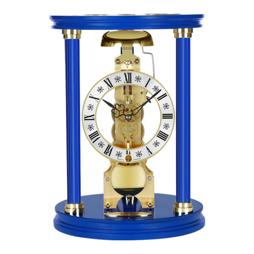 Hermle Uhren Europäische moderne Uhr Wohnzimmer Mechanischer Pendel Tisch Sitzuhr MT002-BL0791
