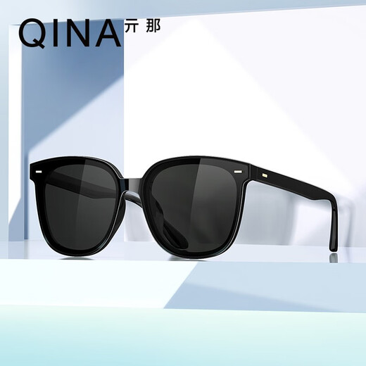 亓那（QINA）眼镜赵露思同款经典黑超墨镜男女开车防晒太阳镜潮 【露思同款】QN5009C10