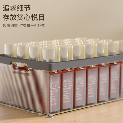 禧天龙（Citylong）桌面书本收纳盒7.8升中号白加厚高透化妆品收纳箱浴室厨房储物盒