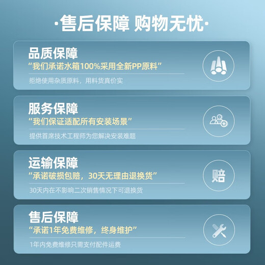 OLSA flush tank household bathroom high-impact water tank energy-saving toilet tank squat toilet double-press toilet tank ceramic white water tank + installation four-piece set