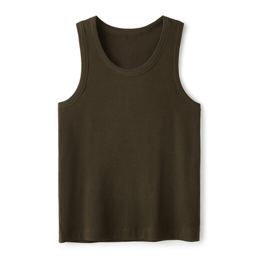 Yunshang Life [Capsule Product] U-collier élastique Slim Ajustement Viete de côte polyvalente B9208X Olive profonde