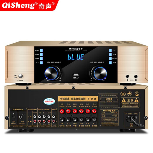奇声AV-1606大功率蓝牙定阻5.1家庭影院HDMI功放机家用专业发烧重低音ktv高清功率放大器 AV-1606DSP-旗舰版