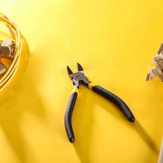 Deli diagonal pliers water mouth pliers electrician high hardness small gold special gold and silver shears gold bar model special pliers 5 inch water mouth pliers industrial grade thin wire recommended